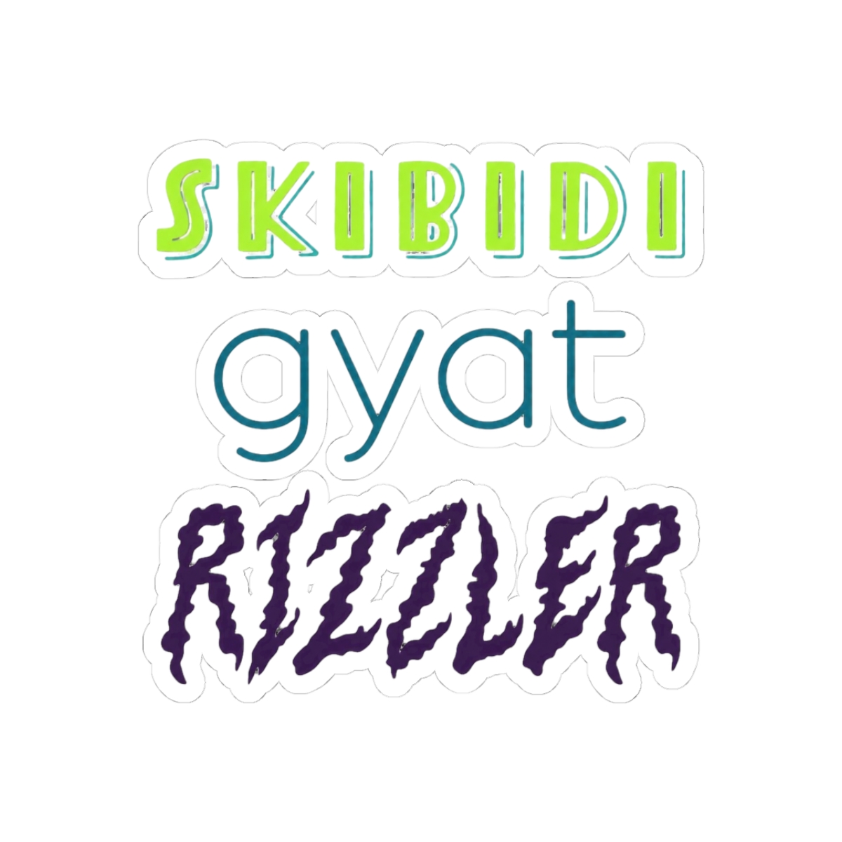 Skibidi Gyat Rizzler Meme TikTok Sticker