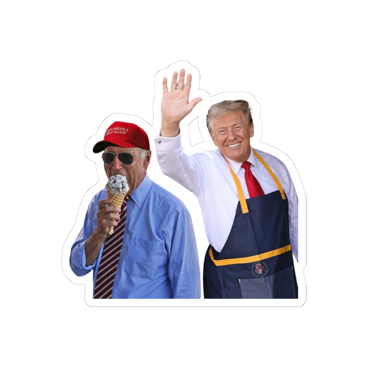 Trump McDonald's Ice Cream Funny Political Sticker
