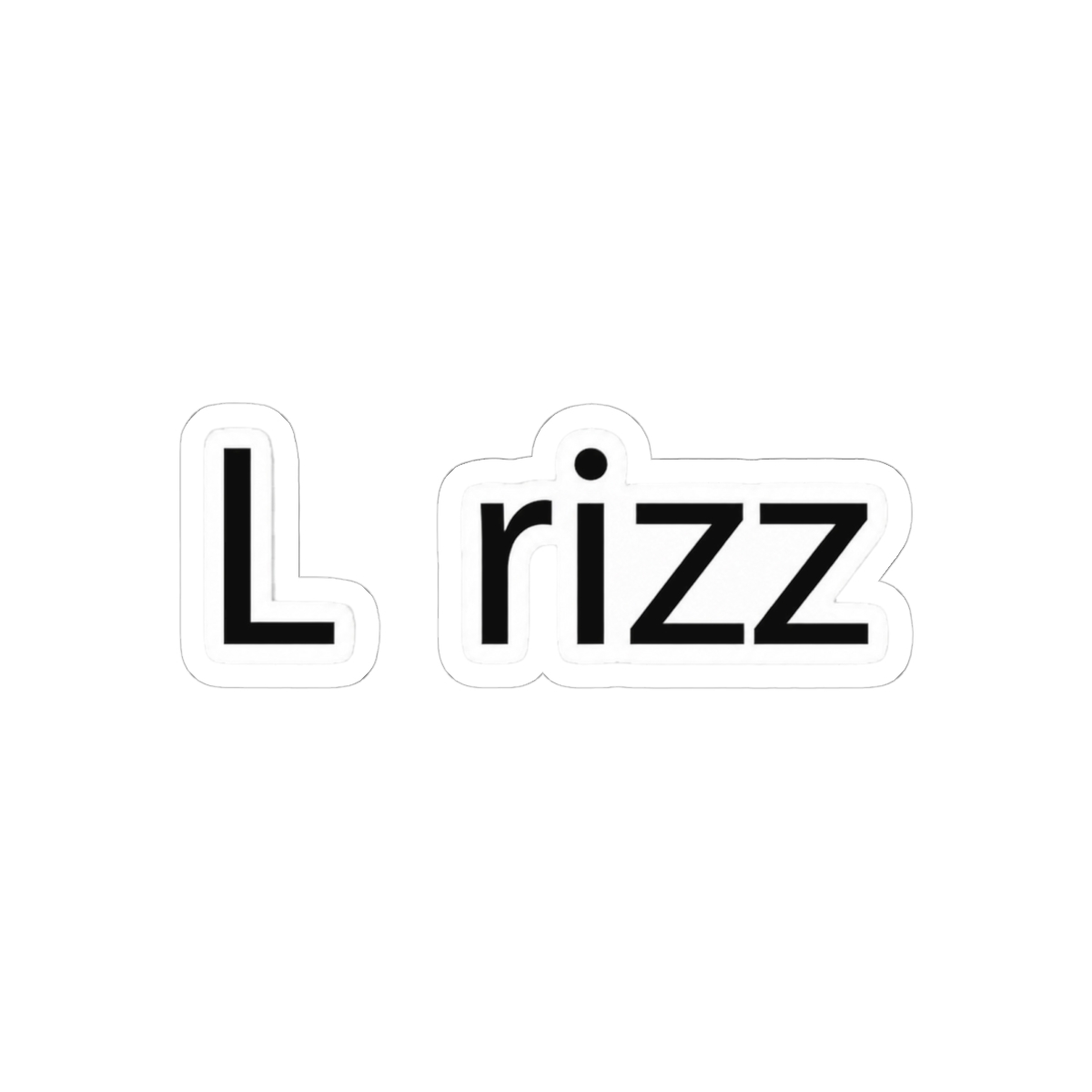 L Rizz Meme Sticker | Bold Humor Vinyl Decal