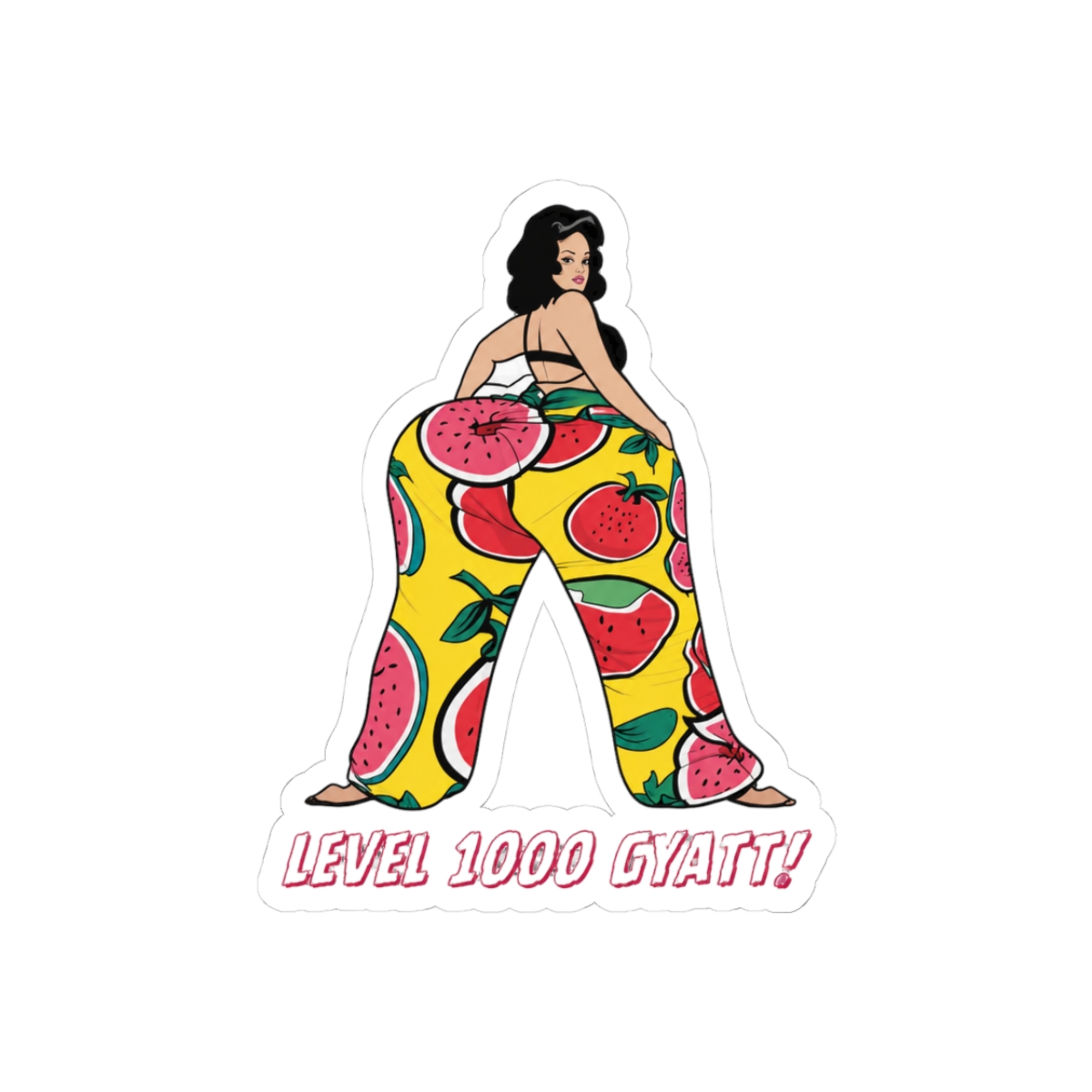Level 1000 Gyatt Ohio Sigma Fanum Tax Rizzler Mewing Sticker - Gen Z Meme Decal