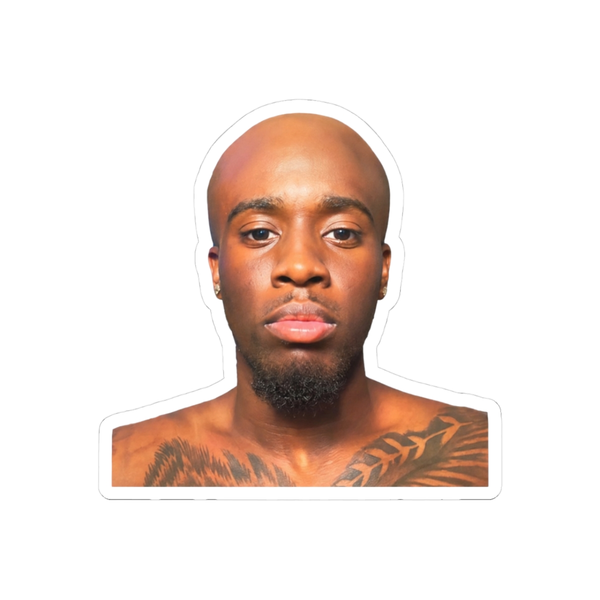 Kai Cenat Bald Meme Streamer Sticker